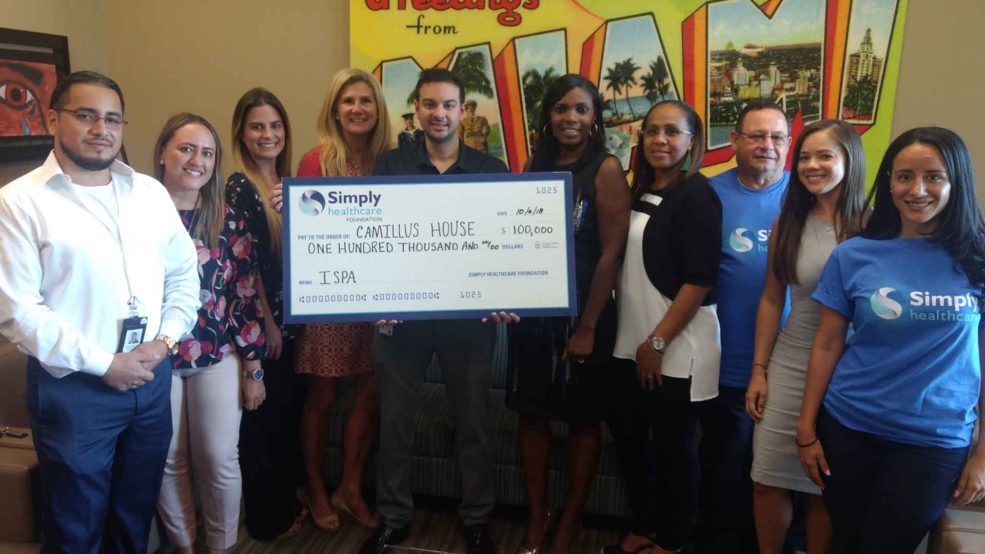 Simply Healthcare Foundation Awards 100 000 Grant To Camillus House 